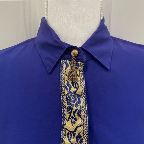 R & M Richard’s Royal Blue 2 Piece Outfit, Pants & Top. Size 8. Y2K - Picture 2 of 11